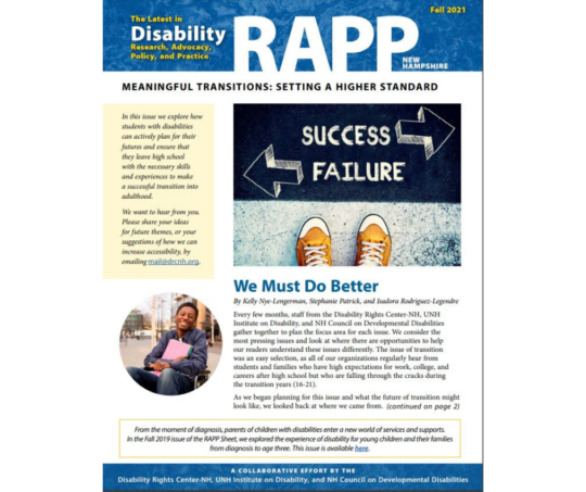 Fall 2021 Issue of Disability RAPP Now Available