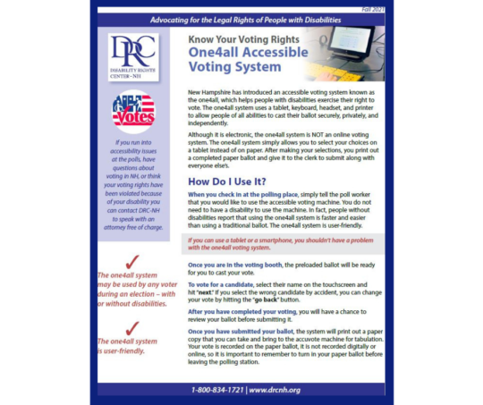 Know Your Voting Rights: One4all Accessible Voting System