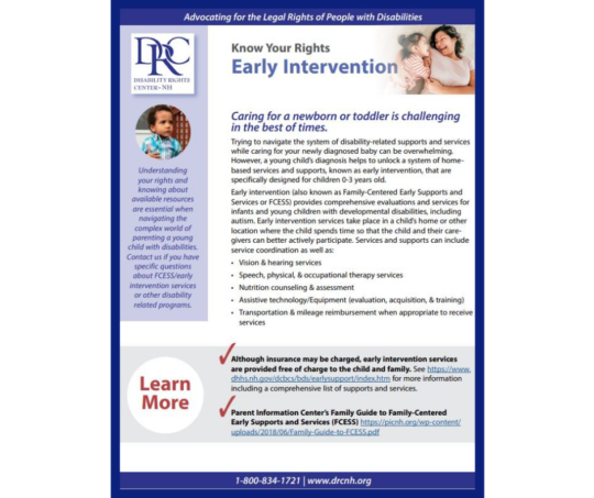 Know Your Rights- Early Intervention Flyer