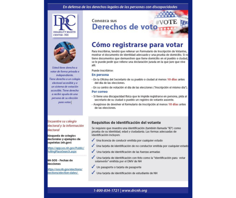 Front page of voting rights Spanish language flyer